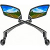 Handlebar Bike Mirror with Scratch-Resistant Glass, Adjustable Rotatable Bicycle Rearview Mirror