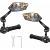 1 Pair Bike Handlebar Rearview Mirrors, 360° Rotatable Safety Glass Design