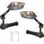 1 Pair Bike Handlebar Rearview Mirrors, 360° Rotatable Safety Glass Design