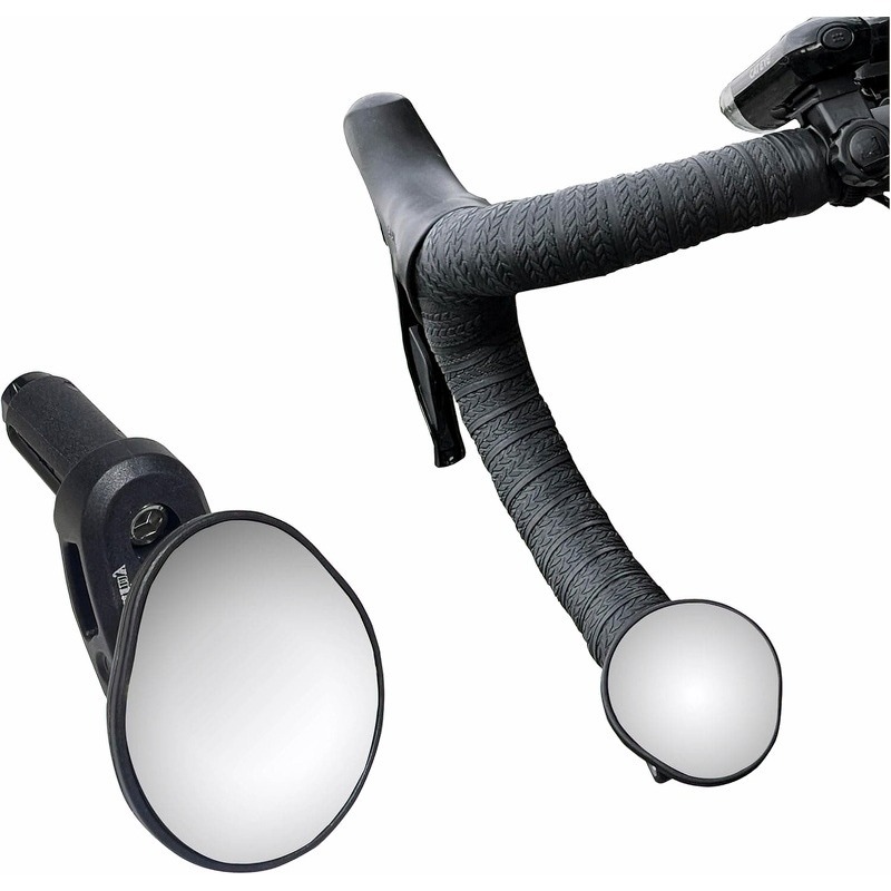 Drop Bar Bike Mirror with HD Convex Blue Glass, Shatter-Resistant Bar End Bicycle Mirror