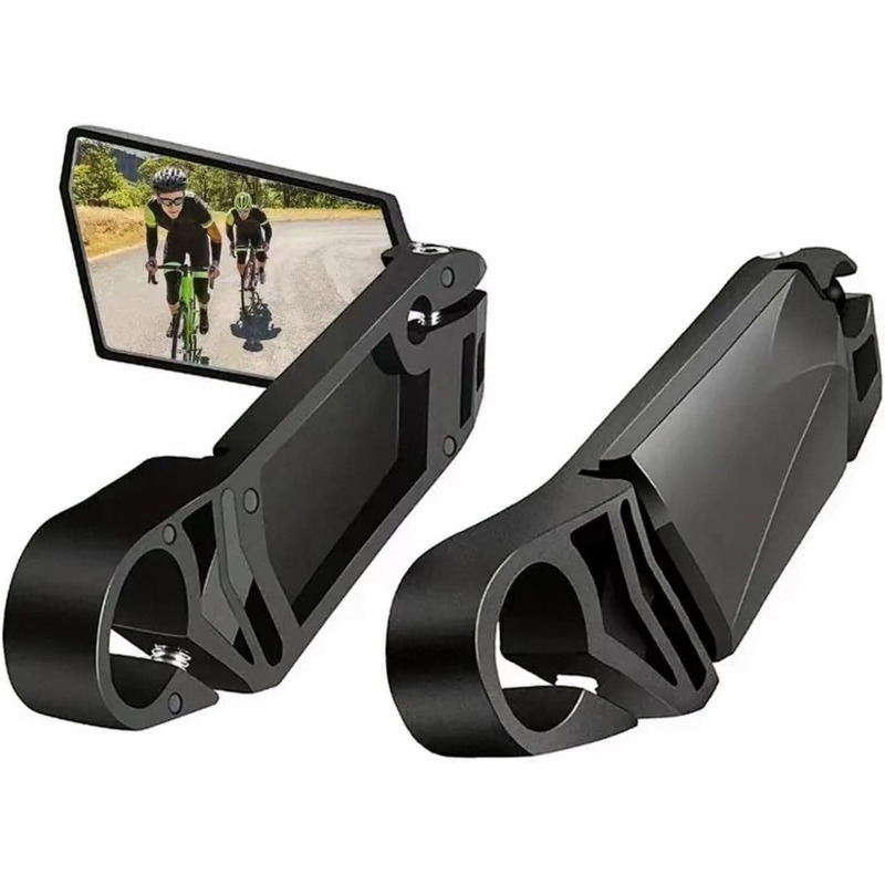 2-Pack HD Bike Handlebar End Mirrors, 360° Rotatable Foldable Glass Bicycle Mirrors