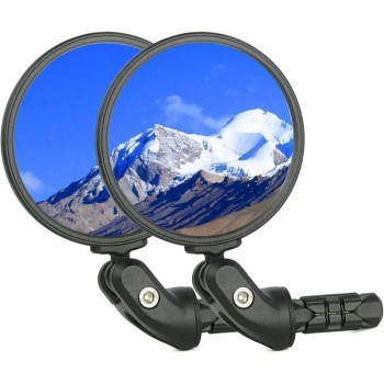 Bar End Bike Mirror with HD Convex Glass, Adjustable Bicycle Rearview Mirror, Easy to Install