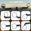 Bar End Bike Mirror with HD Convex Glass, Adjustable Bicycle Rearview Mirror, Easy to Install