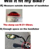 Handlebar Bike Mirror with HD Shatter-Resistant Glass, Adjustable Rotatable Bicycle Rearview Mirror