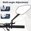 2-Pack Bike Mirror with Upgraded Handlebar Mount, 360° Adjustable Bicycle Rearview Mirror