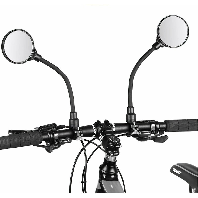 2-Pack Bike Handlebar Rearview Mirrors, Adjustable Mirrors for Mountain and Road Bikes