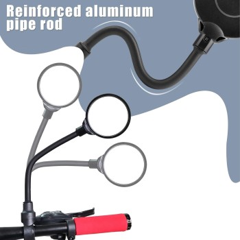 2-Pack Bike Handlebar Rearview Mirrors, Adjustable Mirrors for Mountain and Road Bikes