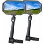 Bar End Bike Mirrors with HD Convex Glass, Scratch-Resistant Bicycle Mirrors, 1 Pair