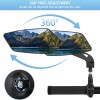 2-Pack Bike Mirrors for eBikes, 360° Adjustable Bicycle Rearview Mirrors