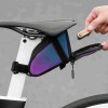 Bike Saddle Bag with Reflective Design, Waterproof Seat Bag with Taillight Mount