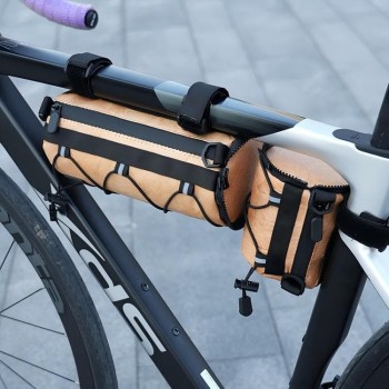 Bike Handlebar and Top Tube Bag, Multifunctional Front Frame Cycling Bag