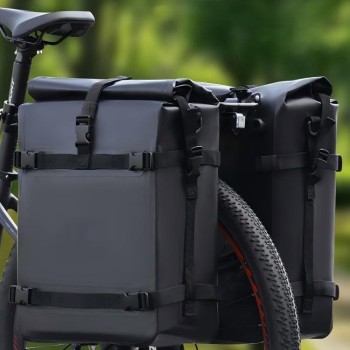 Bike Pannier Bag, Large Capacity Waterproof Rear Rack Storage Bag