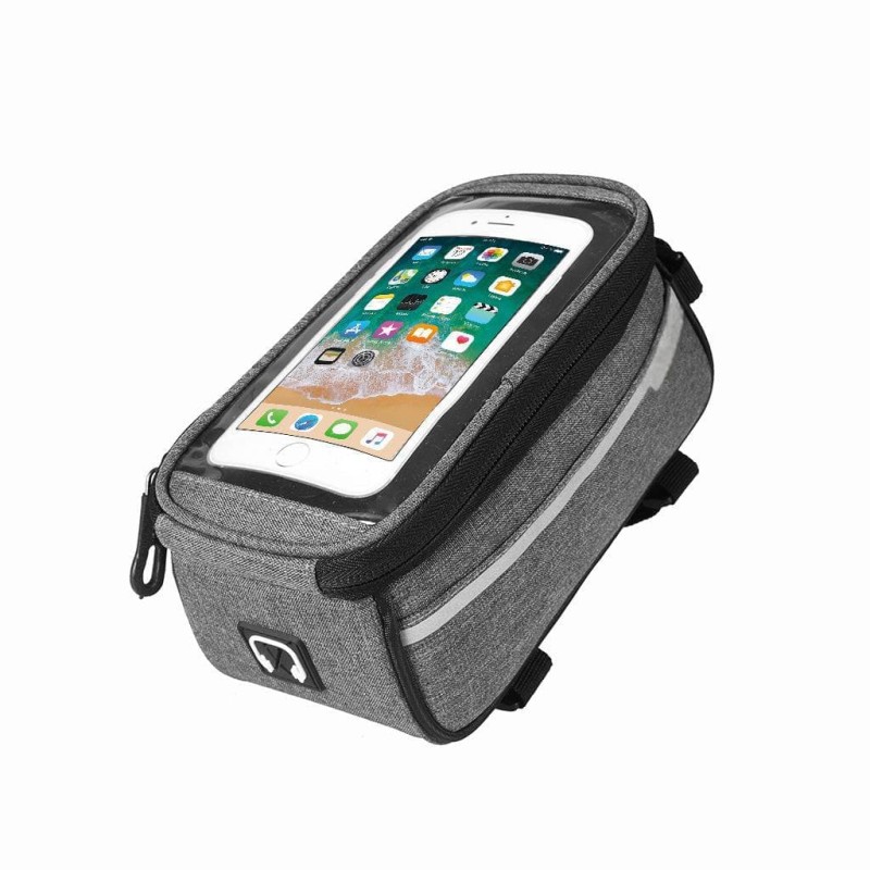 Bike Top Tube Bag, Waterproof Frame Bag for Mountain and Road Bikes