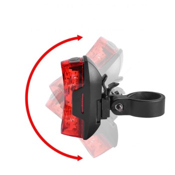 Bike Taillight with Dual LED Beads, Cycling Warning Light