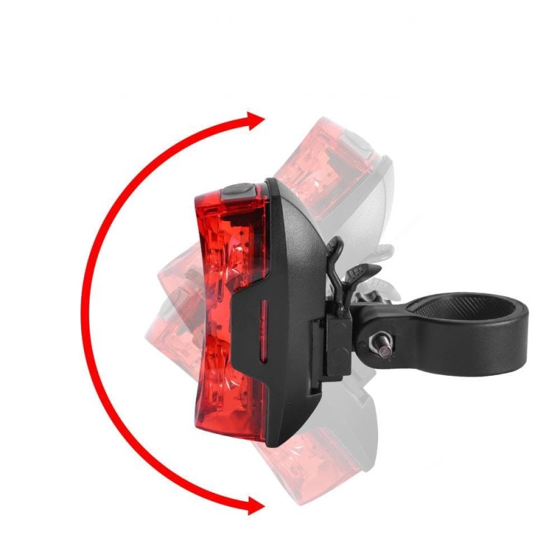 Bike Taillight with Dual LED Beads, Cycling Warning Light