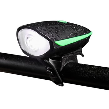 Bike Headlight, USB Rechargeable LED Light with Electric Horn