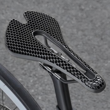 Bike Saddle, Honeycomb Shock Absorption Hollow Breathable Comfort Seat