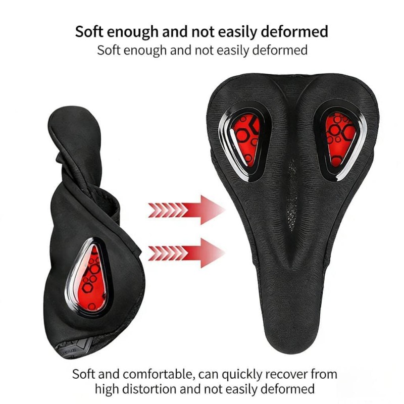 Bike Saddle Cover, Silicone Ultra-Soft Thickened Seat Cushion