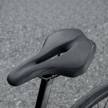 Bike Saddle, Hollow Racing Style Comfort Seat for Competitive Cycling