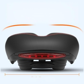 Bike Saddle with Taillight, Hollow Thickened Soft Comfort Seat