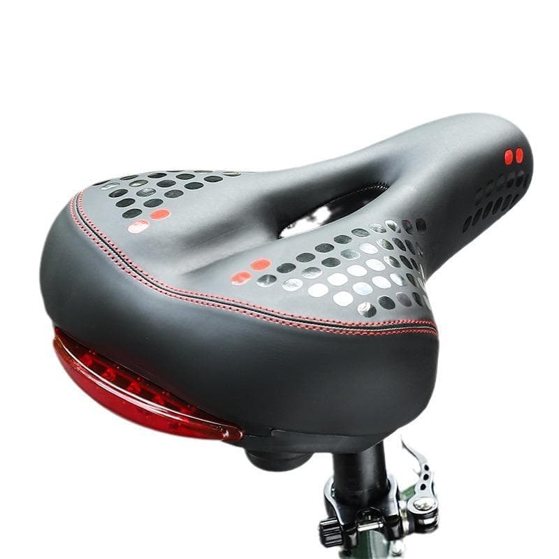 Bike Saddle with Taillight, Hollow Thickened Soft Comfort Seat