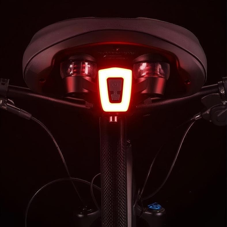 Bike Saddle with Spring Shock Absorption, Taillight Mountable Comfort Seat