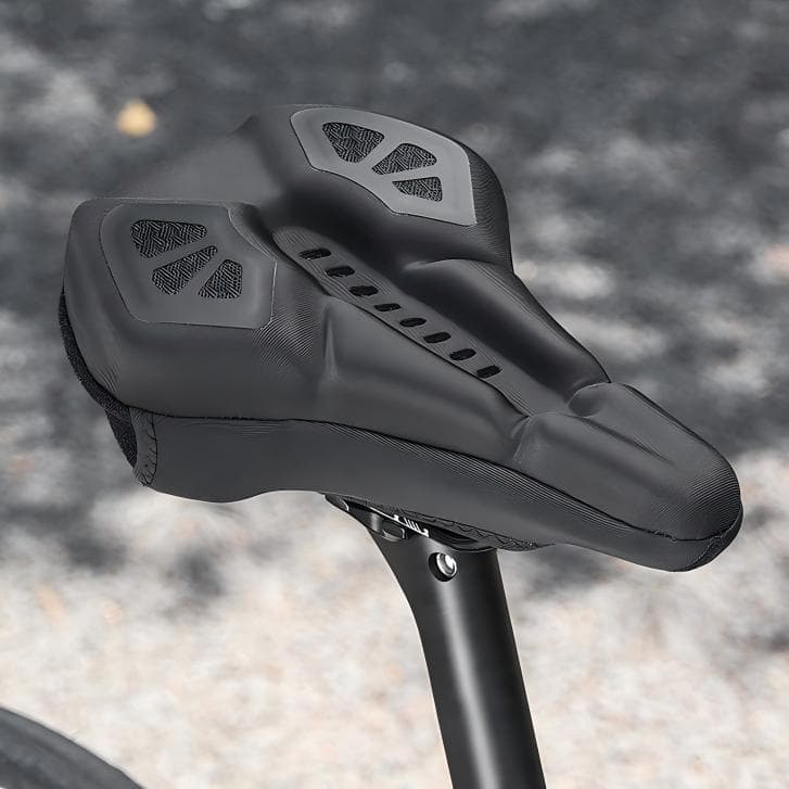 Bike Saddle Cover, Silicone Shock Absorption High Elasticity Seat Cover